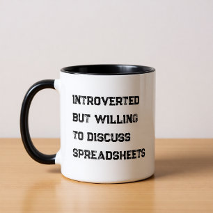 Introvertierter Buchhalter Lustiger Spruch Kaffeet Tasse