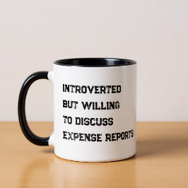 Introvertierter Buchhalter Lustiger Spruch Kaffeet Tasse