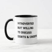 Introvertierter Buchhalter Lustiger Spruch Kaffeet Tasse (Links)