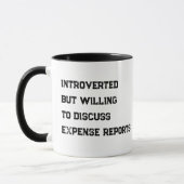 Introvertierter Buchhalter Lustiger Spruch Kaffeet Tasse (Links)