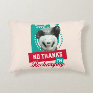 Introvertierter Burnout-Panda Soziale Batterie Des Dekokissen