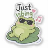 Introvertierter Frosch-Meme-Aufkleber – Einfach gu Aufkleber (Vorderseite)