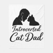 Introvertierter Katzen-Vater-Silhouette Fleece-Dec Fleecedecke (Vorderseite)