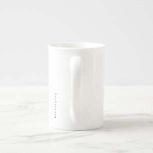Introvertierter minimalistischer Line-Art-Kaffeebe Porzellantasse