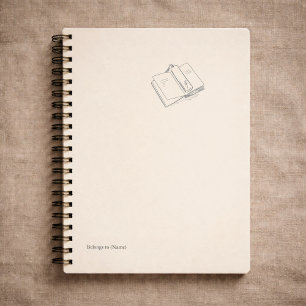 Introvertierter minimalistischer Linienkunst-Liter Notizblock