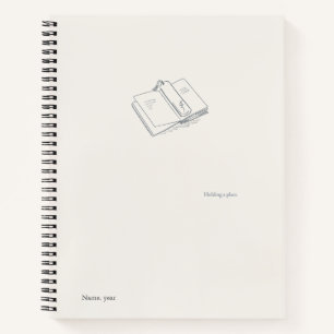 Introvertierter minimalistischer literarischer Ges Notizblock