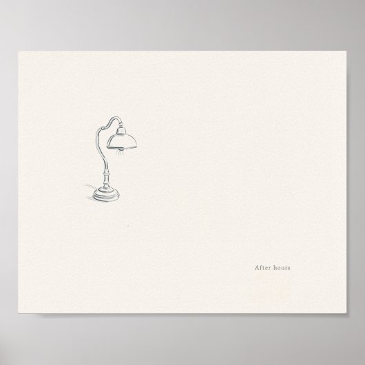 Introvertierter minimalistischer Wandkunstposter Poster (Vorne)