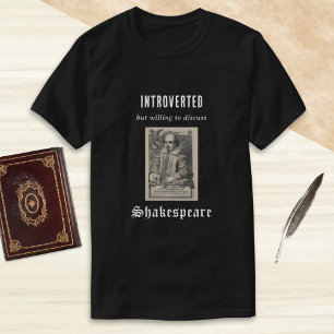 Introvertierter Shakespeare Bild Lustig Komisch T-Shirt
