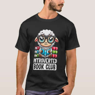 Introvertiertes Bücherclub-Leseliebhaber-Schaf T-Shirt