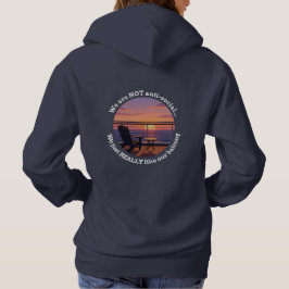 Introvertiertes Kreuzfahrt-Paar-Balkon-Kapuzenpull Hoodie