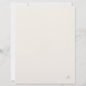 Introvertiertes Tagebuch/Brief schreiben Stille Ei Briefbogen (Rückseite)