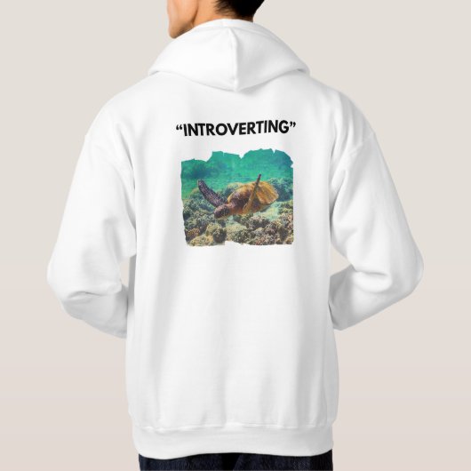Introverting Hoodie with Turtle Symbol  (Rückseite)