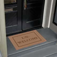 Introverts lustige Unwillkommenheit Doormat