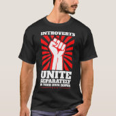 Introverts Unite T  Antisocial  Introvert  T-Shirt (Vorderseite)