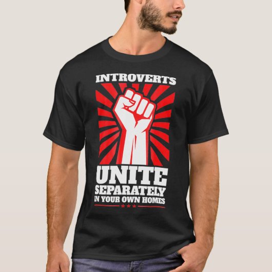 Introverts Unite T  Antisocial  Introvert  T-Shirt (Vorderseite)