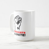 Introverts UNO-Vereinigen lustige Tasse (Vorderseite Links)