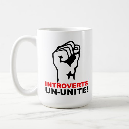 Introverts UNO-Vereinigen lustige Tasse (Links)