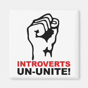 Introverts UNO-Vereinigen lustigen Magnet