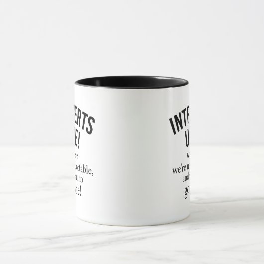 Introverts vereinbaren wir hier sind wir unwohl tasse (Zentrum)