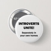 Introverts vereinigen! button (Vorne & Hinten)