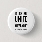 Introverts VEREINIGEN lustigen Knopf Button (Vorderseite)