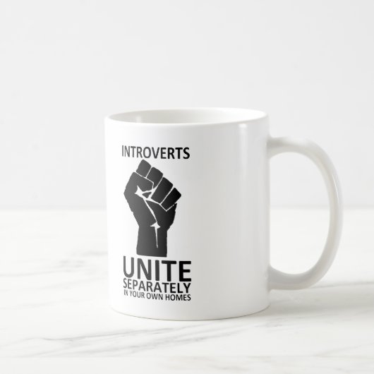 Introverts vereinigen separat in Ihrer Kaffeetasse (Rechts)