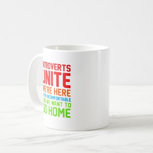 INTROVERTS VEREINIGEN UNS sind HIER WIR sind Kaffeetasse (Vorderseite Links)