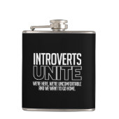 Introverts vereinigen: Wir wollen, um zu gehen Flachmann (Vorderseite)