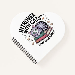 INTROVERTS WITH CATS" "MEHR ALS MENSCHEN! NOTIZBLOCK