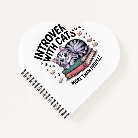 INTROVERTS WITH CATS" "MEHR ALS MENSCHEN! NOTIZBLOCK (Vorderseite)
