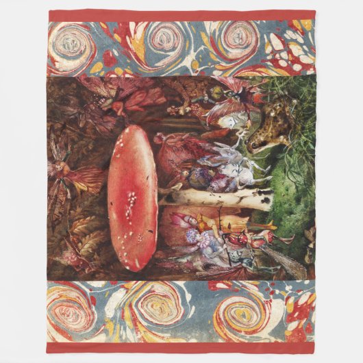 INTRUDER Frosch und Fairies unter der Magie des ro Fleecedecke (Vorderseite)