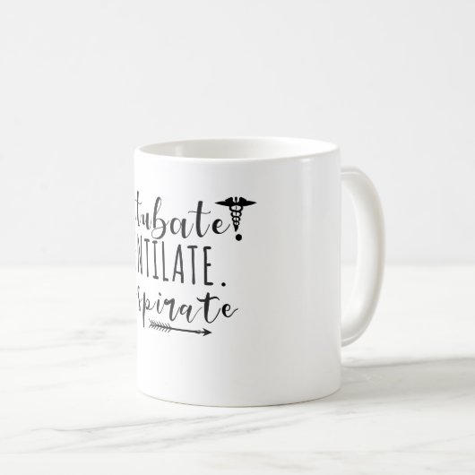 Intubat. Belüftung. Atmen Kaffeetasse (VorderseiteRechts)