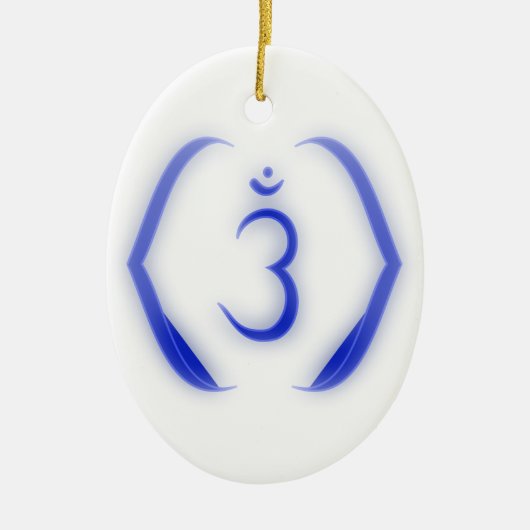 Intuition Chakra Verzierung Keramik Ornament (Vorne)