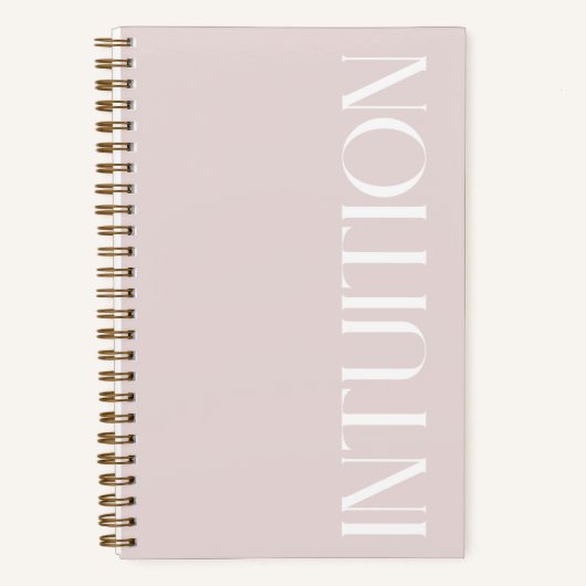 "Intuition"-Journal in rosa Notizblock (Vorderseite)