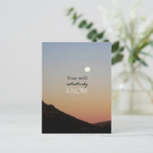 Intuitiv wissen Sie Postkarte (Stehend Vorderseite)