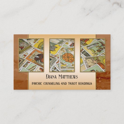 Intuitives Clairvoyant Tarot Reader Foto Visitenkarte (Vorderseite)