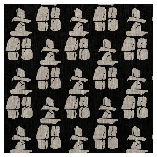 Inuit Art Fabric Vancouver Inukshuk Fabens Linens Stoff (Muster)