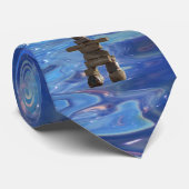 Inuit Inukshuk & Stars Native American Spirit Krawatte (Gerollt)