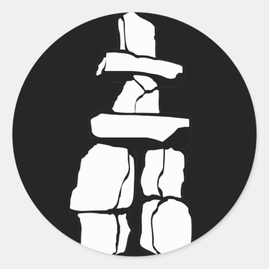 Inuit Inukshuk Stickers Vancouver Sehenswürdigkeit (Vorderseite)