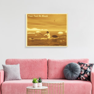 Inuit-Kajak - Sepia Leinwanddruck