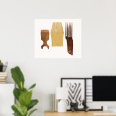 Inuit-Kämme von der nordwestamerikanischen Küste Poster (Heimbüro)