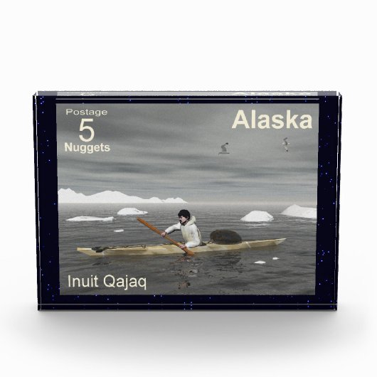 Inuit Kayak - Alaska Postage Fotoblock (Vorderseite)