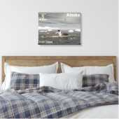 Inuit Kayak - Alaska Postage Leinwanddruck (Insitu (Schlafzimmer))