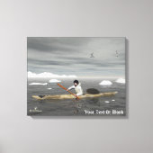 Inuit Kayak Leinwanddruck (Vorderseite)