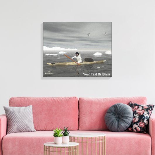 Inuit Kayak Leinwanddruck (Insitu (Wohnzimmer))