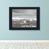 Inuit Kayak Leinwanddruck (Insitu (Holzboden))