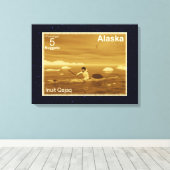 Inuit Kayak Leinwanddruck (Insitu (Holzboden))