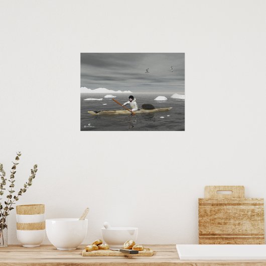 Inuit Kayak Poster (Küche)