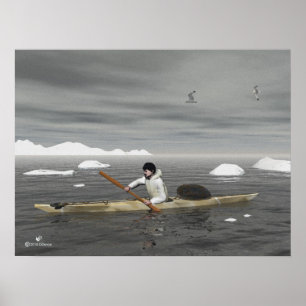 Inuit Kayak Poster