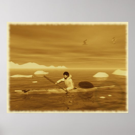 Inuit Kayak Poster (Vorne)